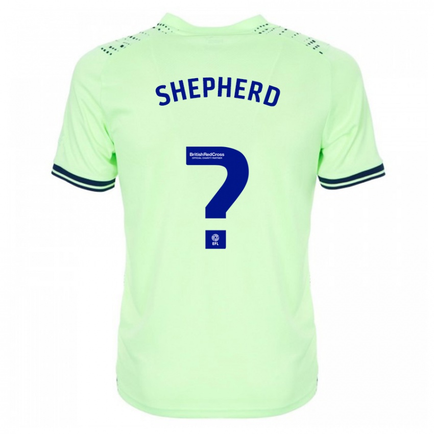 Mænd Jacob Shepherd #0 Flåde Udebane Spillertrøjer 2023/24 Trøje T-Shirt