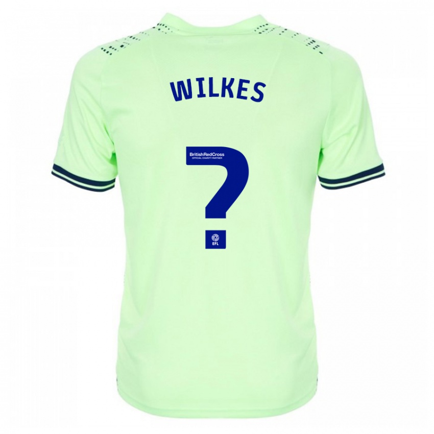 Mænd Liam Wilkes #0 Flåde Udebane Spillertrøjer 2023/24 Trøje T-Shirt