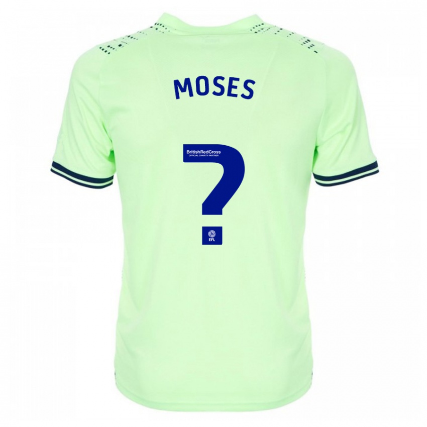 Mænd Maxwell Moses #0 Flåde Udebane Spillertrøjer 2023/24 Trøje T-Shirt