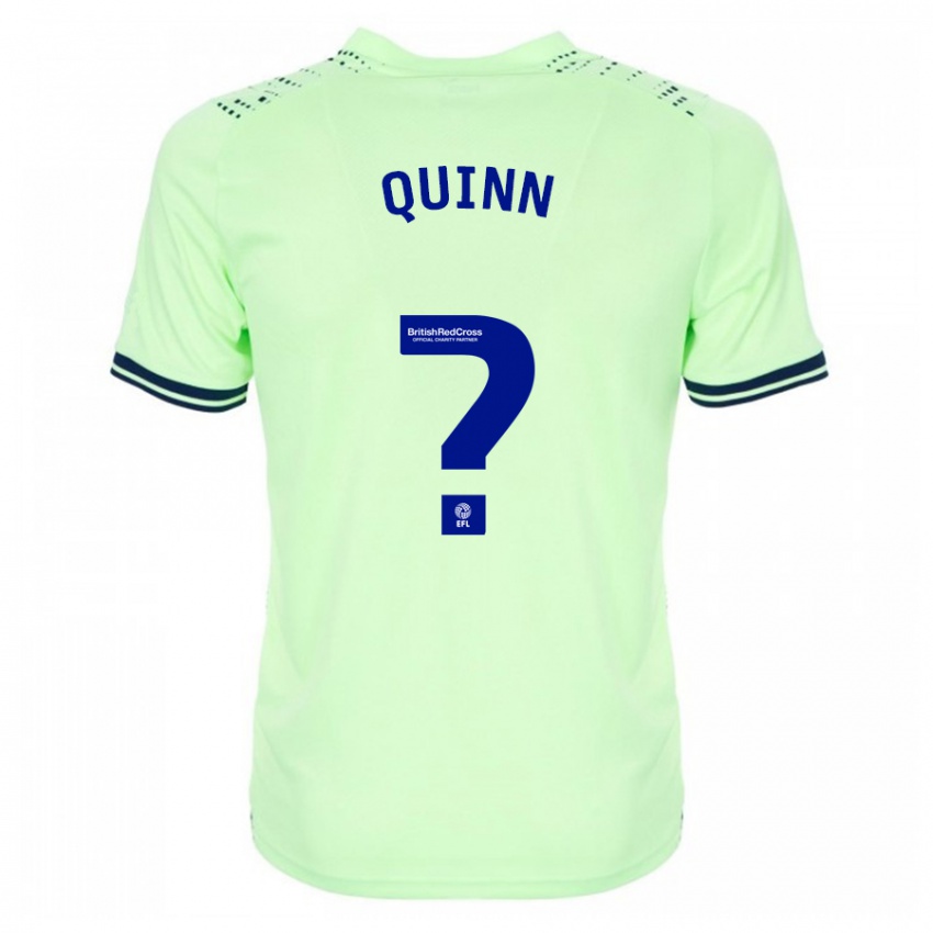 Mænd Keilan Quinn #0 Flåde Udebane Spillertrøjer 2023/24 Trøje T-Shirt