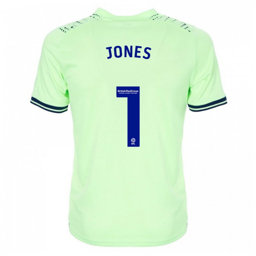 Mænd Lucy Jones #1 Flåde Udebane Spillertrøjer 2023/24 Trøje T-Shirt