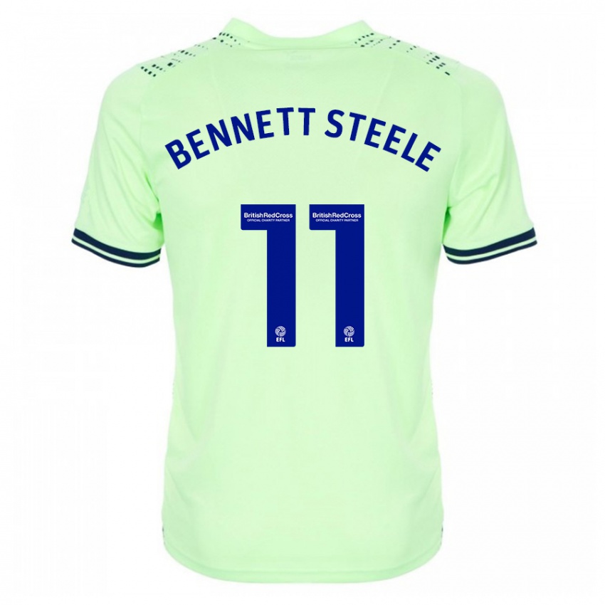 Mænd Lizzie Bennett-Steele #11 Flåde Udebane Spillertrøjer 2023/24 Trøje T-Shirt