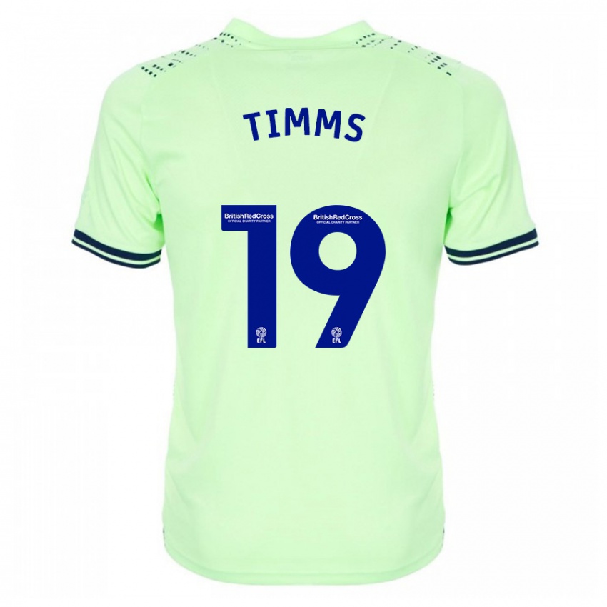 Mænd Maria Timms #19 Flåde Udebane Spillertrøjer 2023/24 Trøje T-Shirt