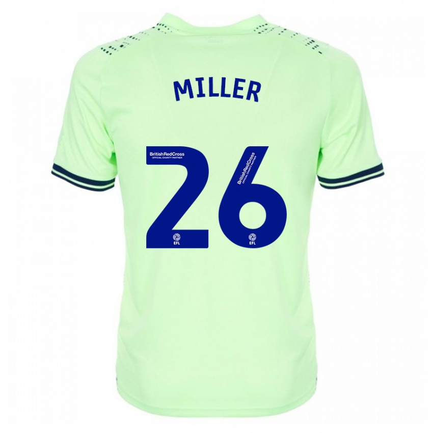 Mænd Nna Miller #26 Flåde Udebane Spillertrøjer 2023/24 Trøje T-Shirt