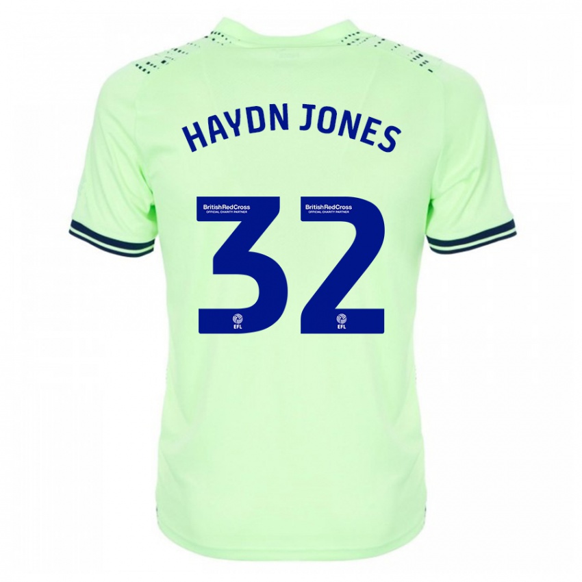 Mænd Mackenzie Haydn-Jones #32 Flåde Udebane Spillertrøjer 2023/24 Trøje T-Shirt