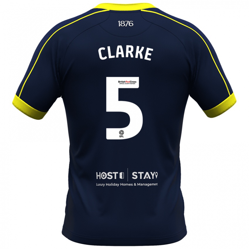 Mænd Matt Clarke #5 Flåde Udebane Spillertrøjer 2023/24 Trøje T-Shirt