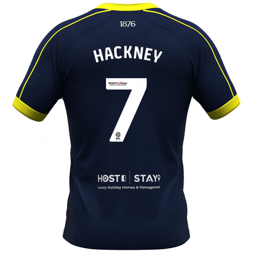 Mænd Hayden Hackney #7 Flåde Udebane Spillertrøjer 2023/24 Trøje T-Shirt