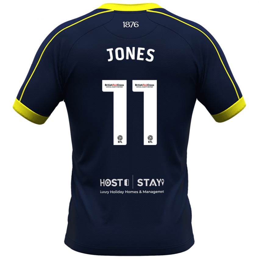 Mænd Isaiah Jones #11 Flåde Udebane Spillertrøjer 2023/24 Trøje T-Shirt