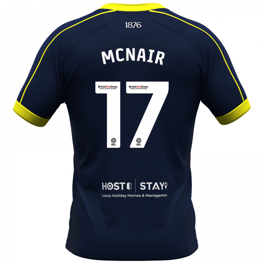 Mænd Paddy Mcnair #17 Flåde Udebane Spillertrøjer 2023/24 Trøje T-Shirt