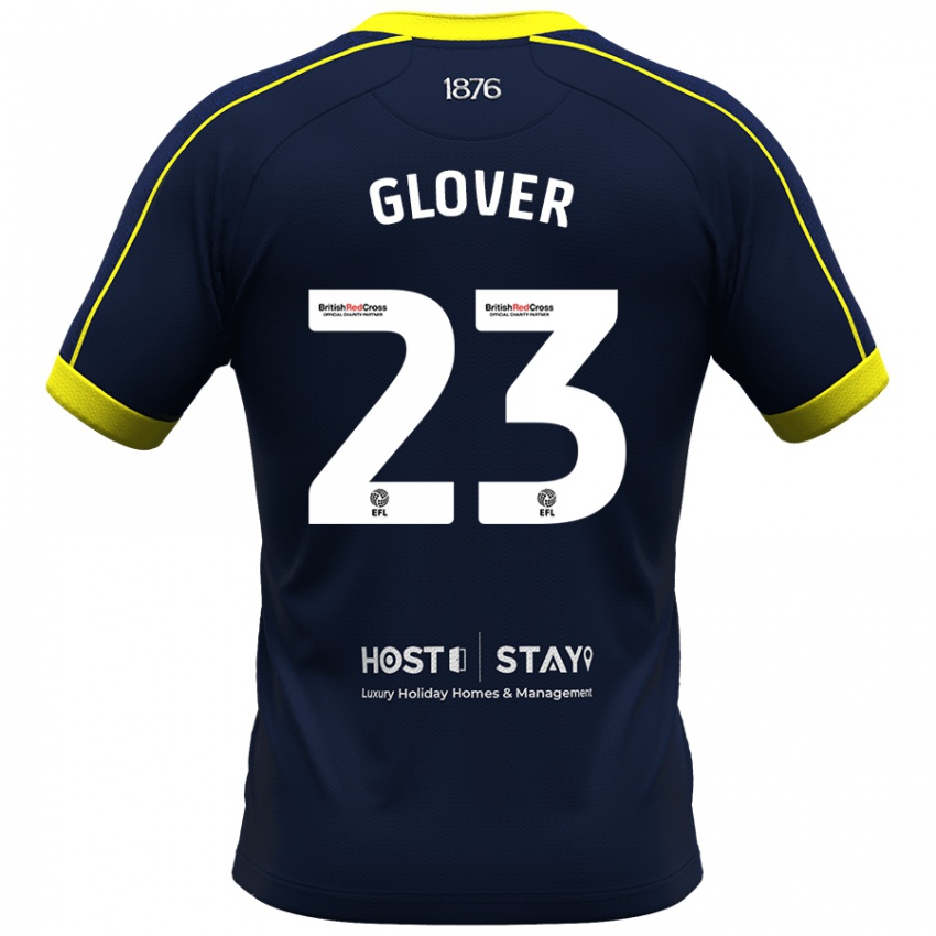 Mænd Tom Glover #23 Flåde Udebane Spillertrøjer 2023/24 Trøje T-Shirt