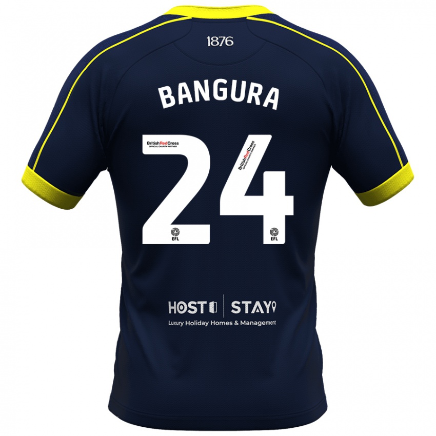 Mænd Alex Bangura #24 Flåde Udebane Spillertrøjer 2023/24 Trøje T-Shirt