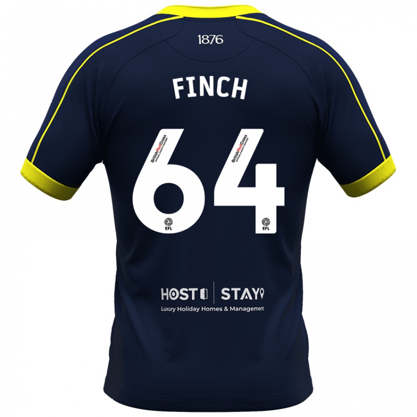 Mænd Sonny Finch #64 Flåde Udebane Spillertrøjer 2023/24 Trøje T-Shirt