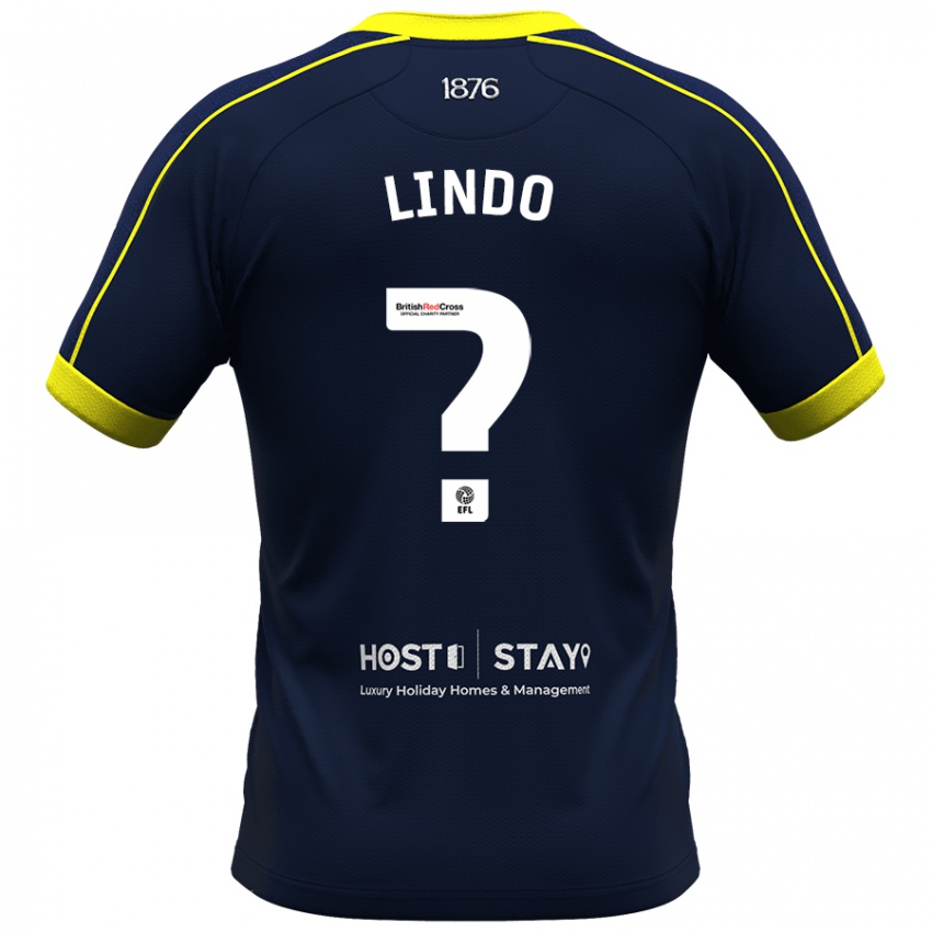 Mænd Afonso Lindo #0 Flåde Udebane Spillertrøjer 2023/24 Trøje T-Shirt