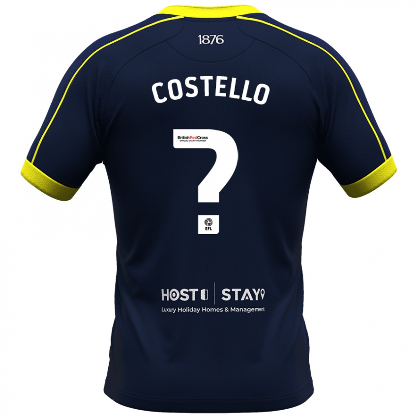 Mænd Jd Costello #0 Flåde Udebane Spillertrøjer 2023/24 Trøje T-Shirt