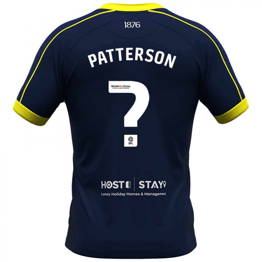 Mænd Jack Patterson #2 Flåde Udebane Spillertrøjer 2023/24 Trøje T-Shirt