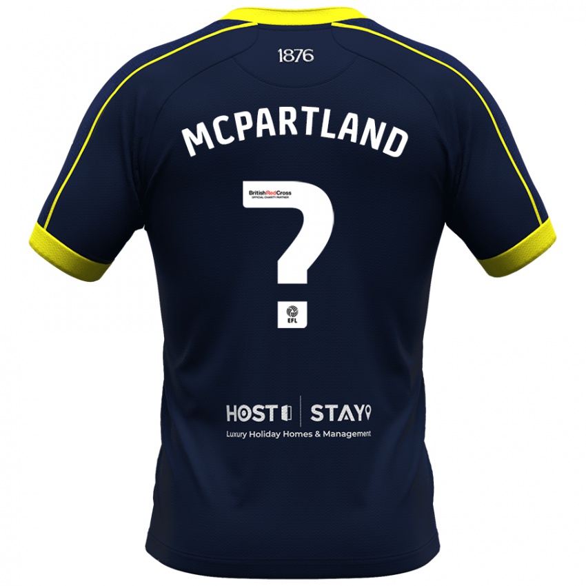 Mænd Will Mcpartland #0 Flåde Udebane Spillertrøjer 2023/24 Trøje T-Shirt