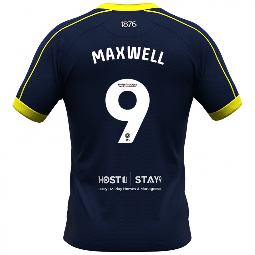 Mænd Armani Maxwell #9 Flåde Udebane Spillertrøjer 2023/24 Trøje T-Shirt