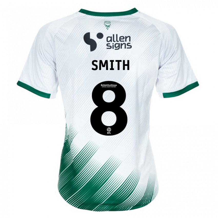 Mænd Alistair Smith #8 Hvid Udebane Spillertrøjer 2023/24 Trøje T-Shirt