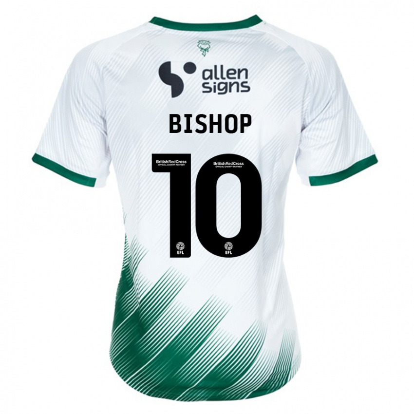 Mænd Teddy Bishop #10 Hvid Udebane Spillertrøjer 2023/24 Trøje T-Shirt