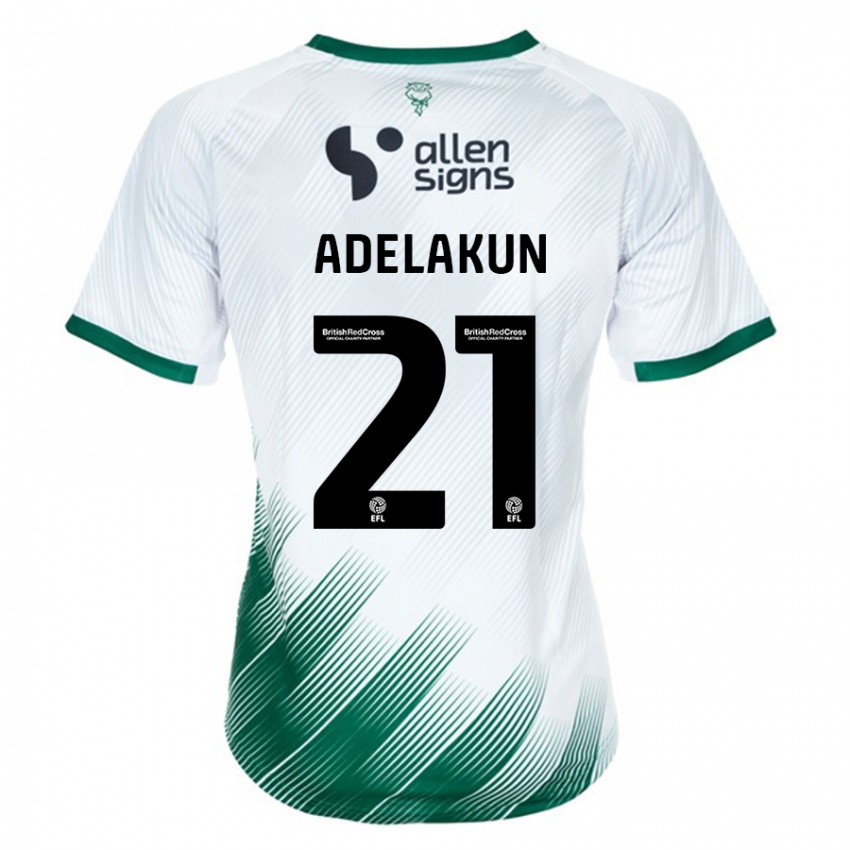 Mænd Hakeeb Adelakun #21 Hvid Udebane Spillertrøjer 2023/24 Trøje T-Shirt