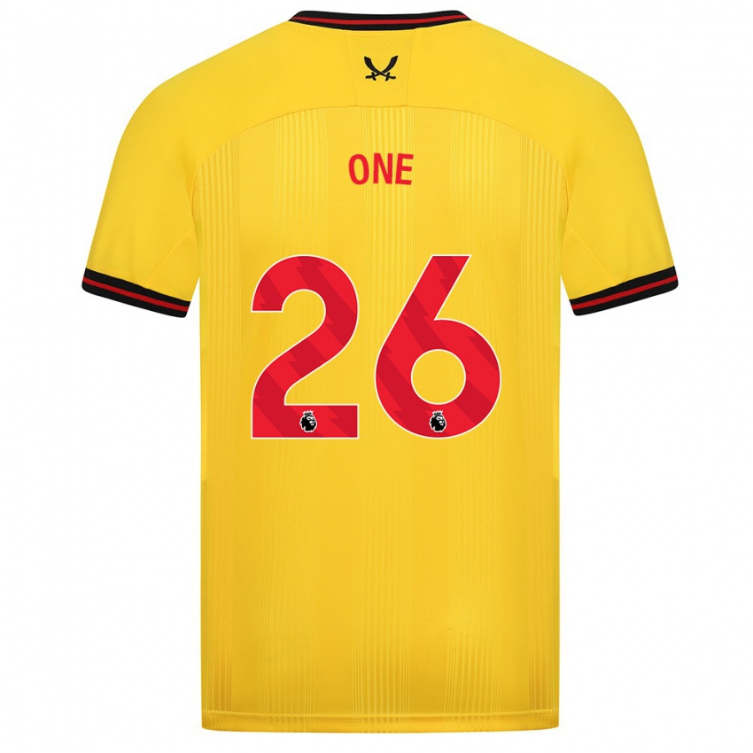 Mænd Ryan Oné #26 Gul Udebane Spillertrøjer 2023/24 Trøje T-Shirt