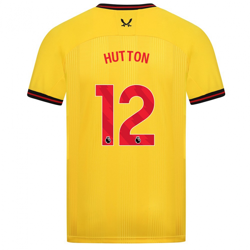 Mænd Jodie Hutton #12 Gul Udebane Spillertrøjer 2023/24 Trøje T-Shirt