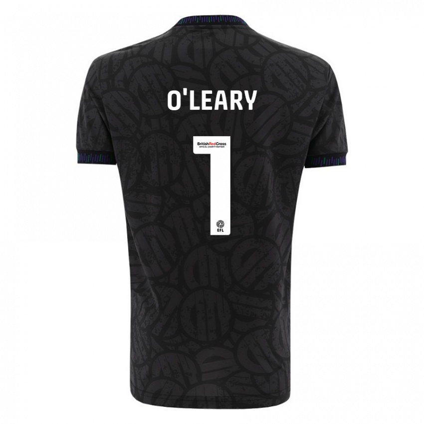 Mænd Max O'leary #1 Sort Udebane Spillertrøjer 2023/24 Trøje T-Shirt