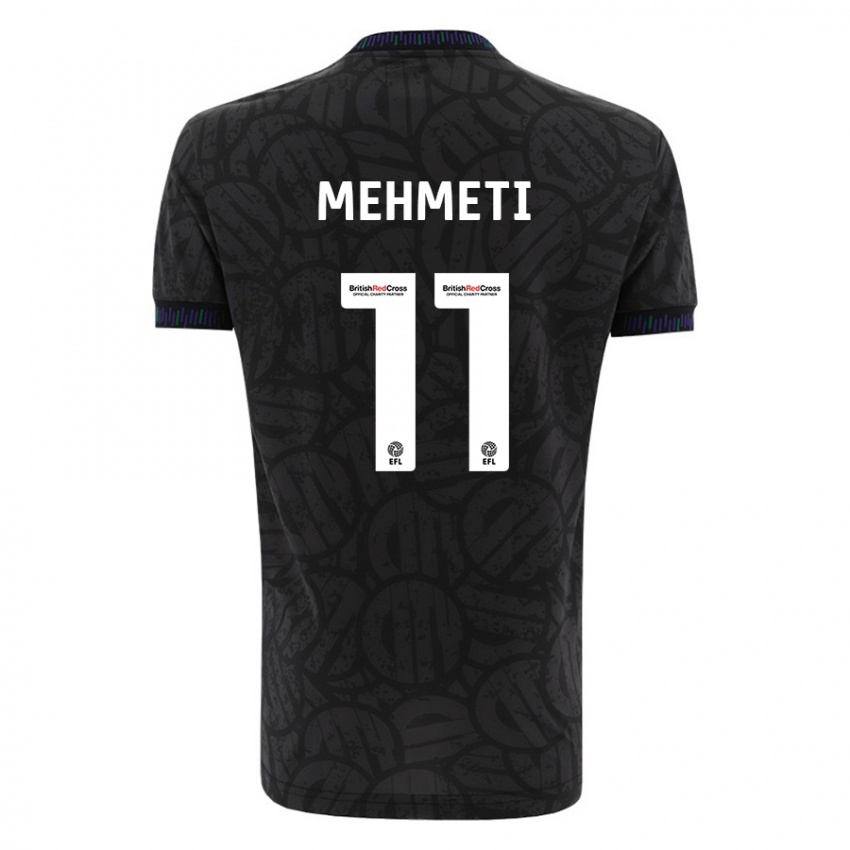 Mænd Anis Mehmeti #11 Sort Udebane Spillertrøjer 2023/24 Trøje T-Shirt