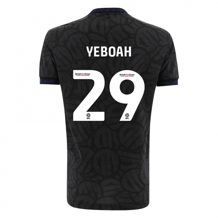 Mænd Ephraim Yeboah #29 Sort Udebane Spillertrøjer 2023/24 Trøje T-Shirt