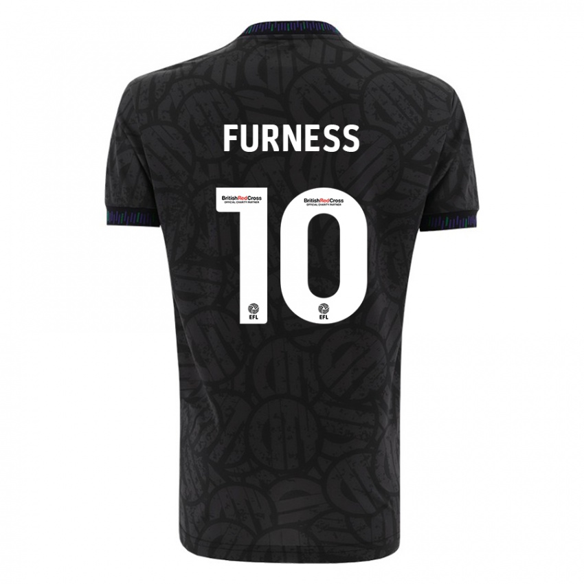 Mænd Rachel Furness #10 Sort Udebane Spillertrøjer 2023/24 Trøje T-Shirt