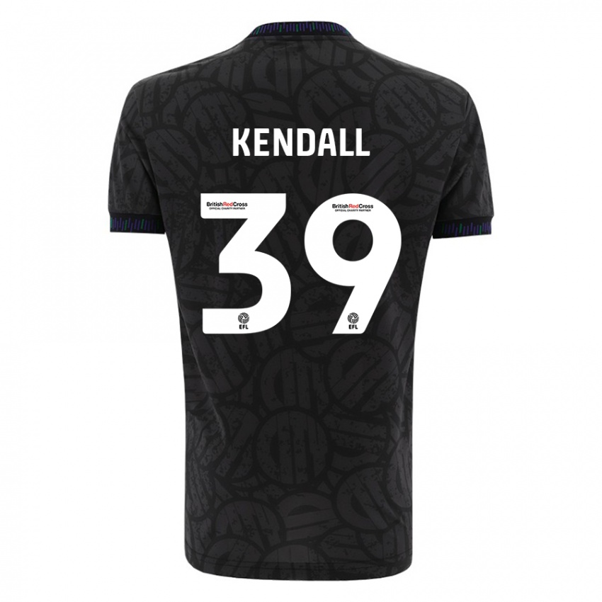 Mænd Maya Kendall #39 Sort Udebane Spillertrøjer 2023/24 Trøje T-Shirt