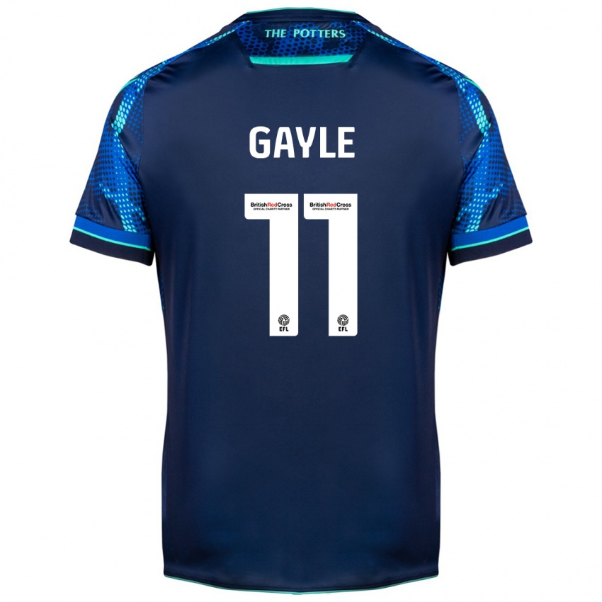 Mænd Dwight Gayle #11 Flåde Udebane Spillertrøjer 2023/24 Trøje T-Shirt