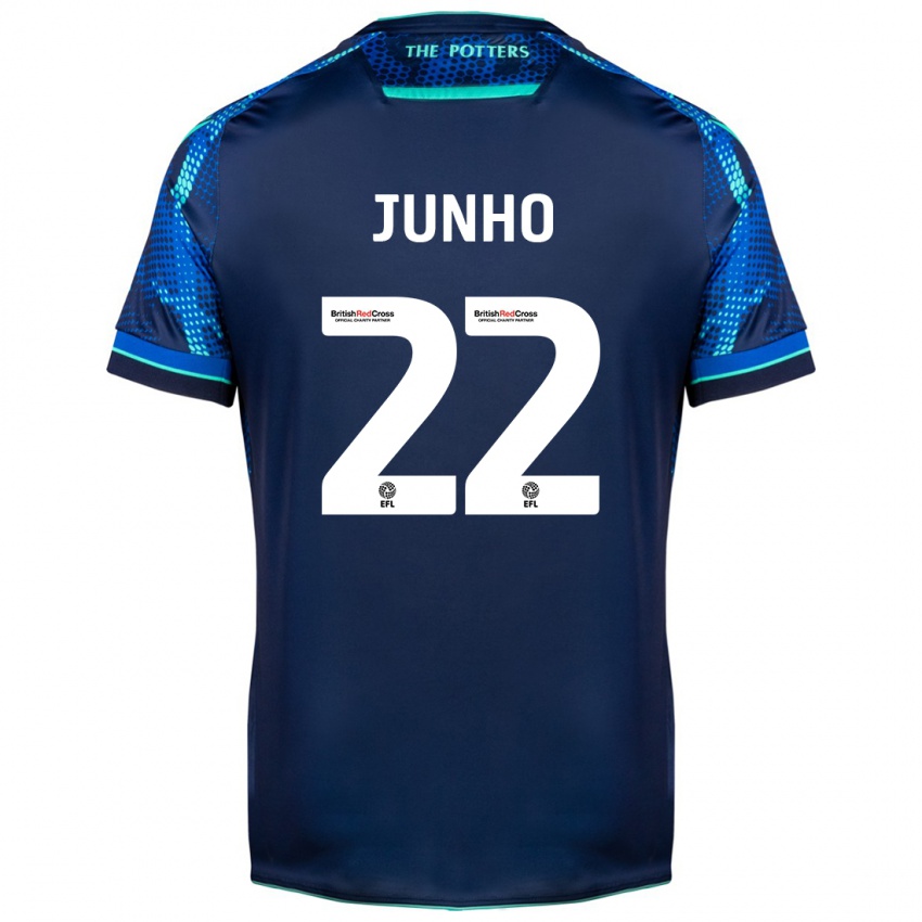 Mænd Joon-Ho Bae #22 Flåde Udebane Spillertrøjer 2023/24 Trøje T-Shirt