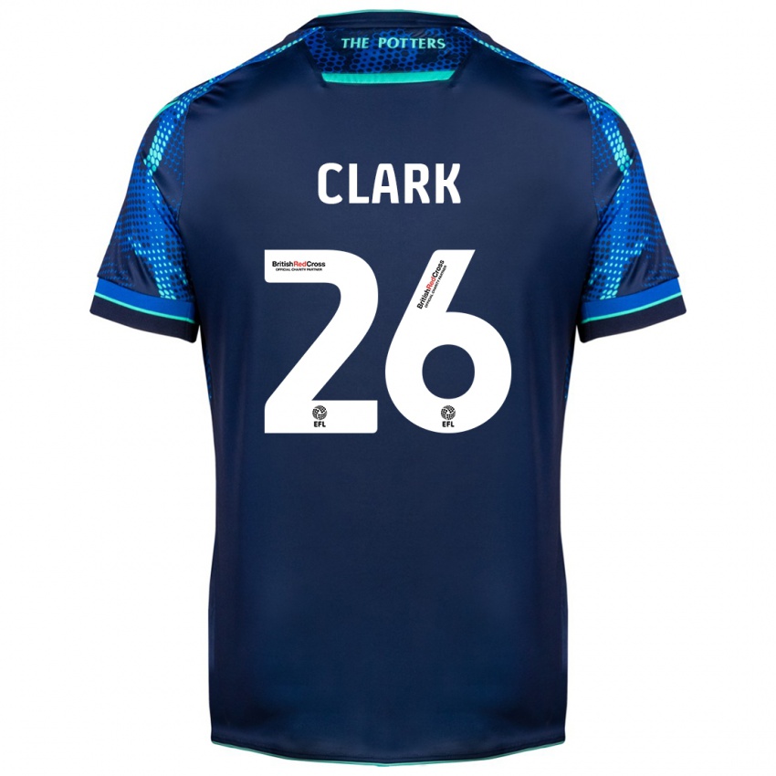 Mænd Ciaran Clark #26 Flåde Udebane Spillertrøjer 2023/24 Trøje T-Shirt