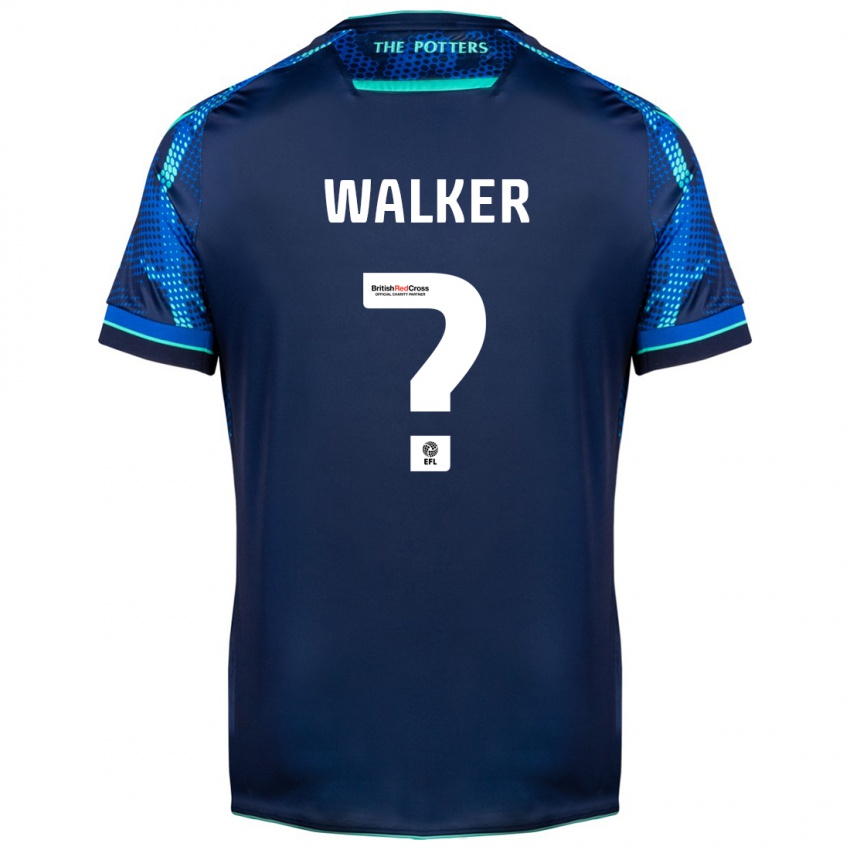 Mænd Lewis Walker #0 Flåde Udebane Spillertrøjer 2023/24 Trøje T-Shirt