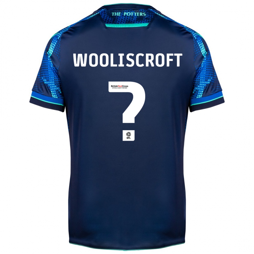 Mænd Morgan Wooliscroft #0 Flåde Udebane Spillertrøjer 2023/24 Trøje T-Shirt