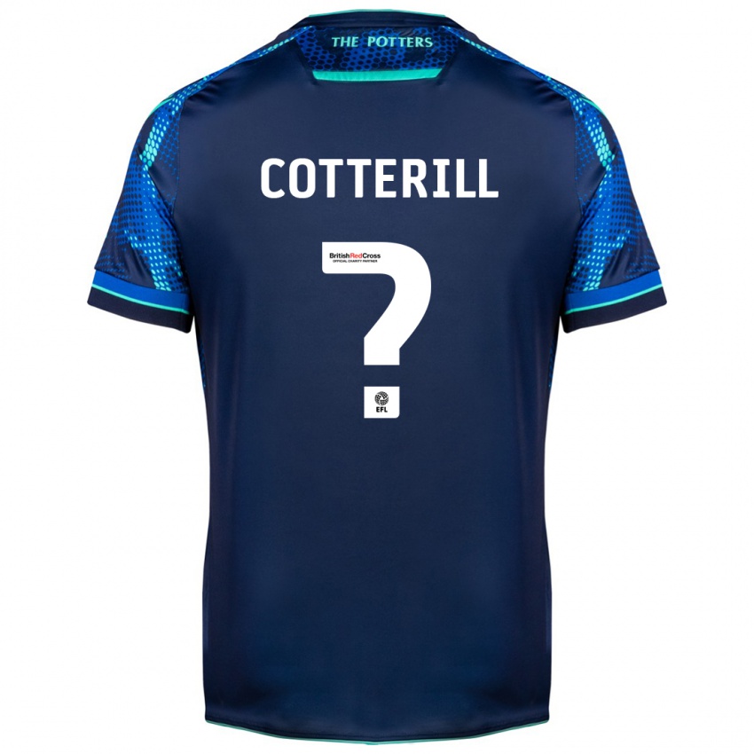 Mænd Alex Cotterill #0 Flåde Udebane Spillertrøjer 2023/24 Trøje T-Shirt