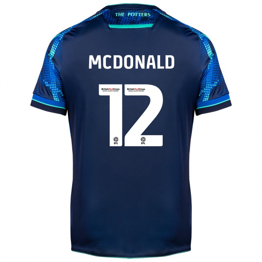 Mænd Kayleigh Mcdonald #12 Flåde Udebane Spillertrøjer 2023/24 Trøje T-Shirt