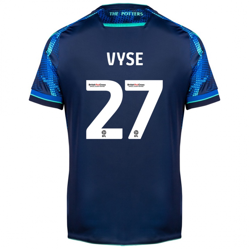 Mænd Ryah Vyse #27 Flåde Udebane Spillertrøjer 2023/24 Trøje T-Shirt