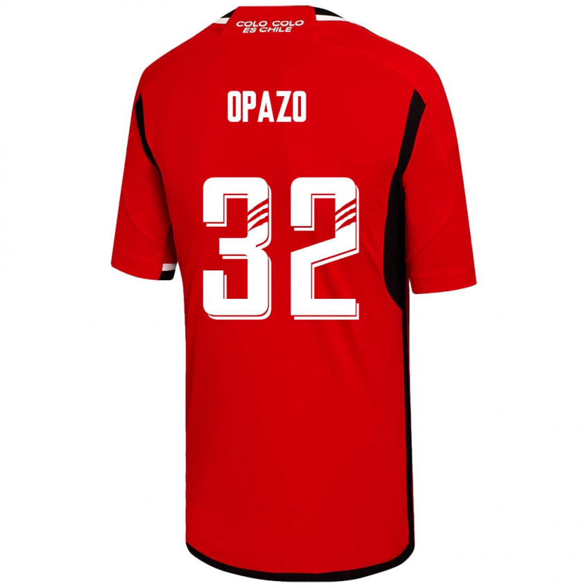 Mænd Óscar Opazo #32 Rød Udebane Spillertrøjer 2023/24 Trøje T-Shirt