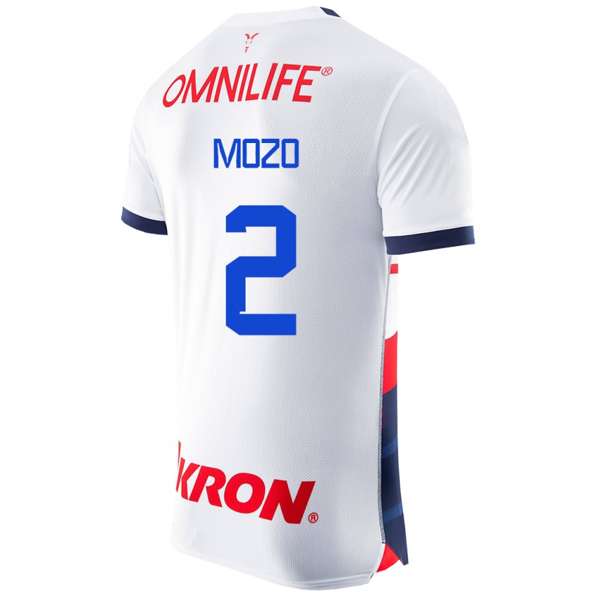 Mænd Alan Mozo #2 Hvid Udebane Spillertrøjer 2023/24 Trøje T-Shirt