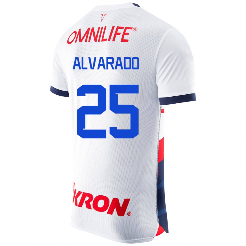 Mænd Roberto Alvarado #25 Hvid Udebane Spillertrøjer 2023/24 Trøje T-Shirt