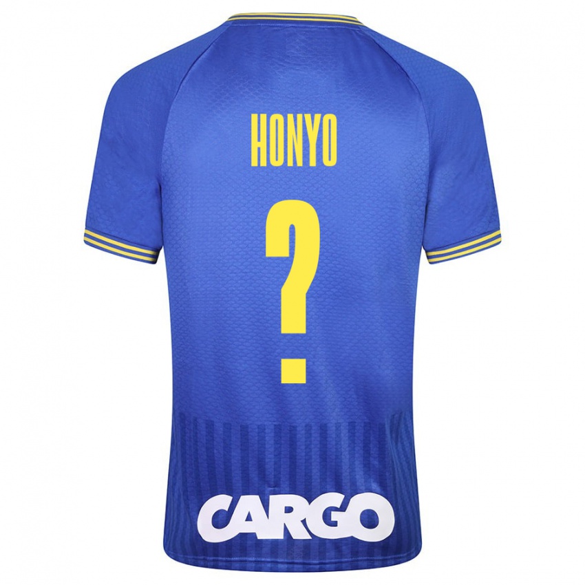 Mænd Yoav Honyo #0 Blå Udebane Spillertrøjer 2023/24 Trøje T-Shirt