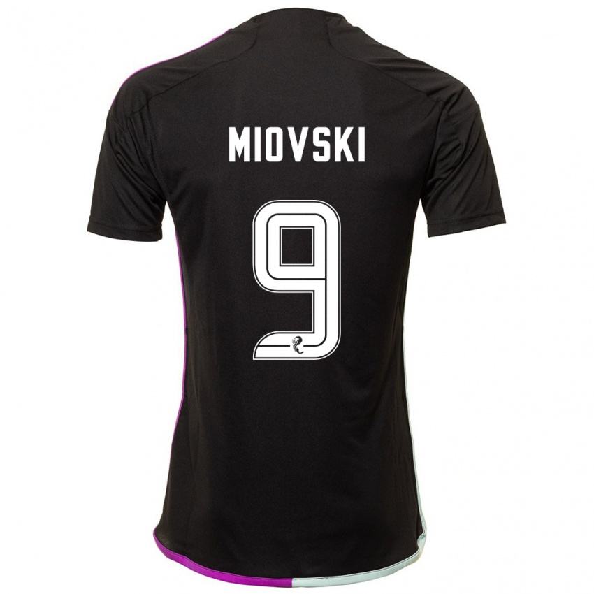 Mænd Bojan Miovski #9 Sort Udebane Spillertrøjer 2023/24 Trøje T-Shirt