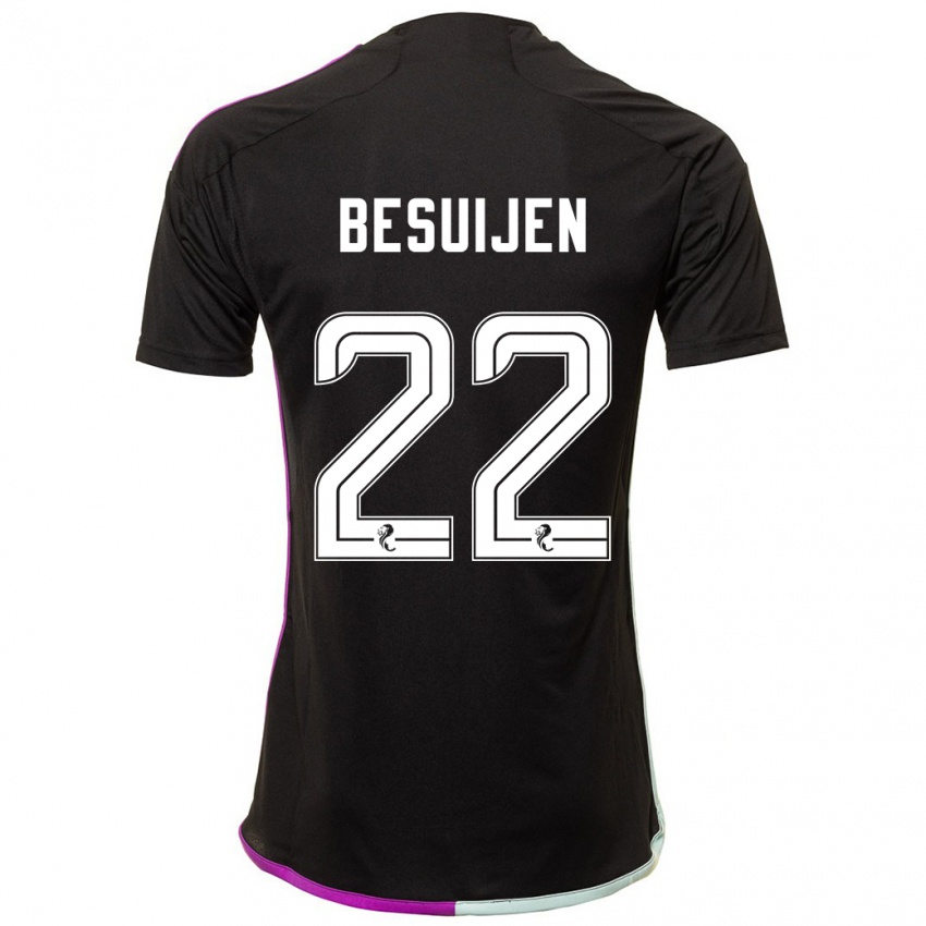 Mænd Vicente Besuijen #22 Sort Udebane Spillertrøjer 2023/24 Trøje T-Shirt