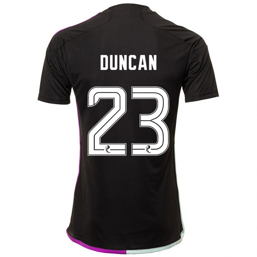 Mænd Ryan Duncan #23 Sort Udebane Spillertrøjer 2023/24 Trøje T-Shirt