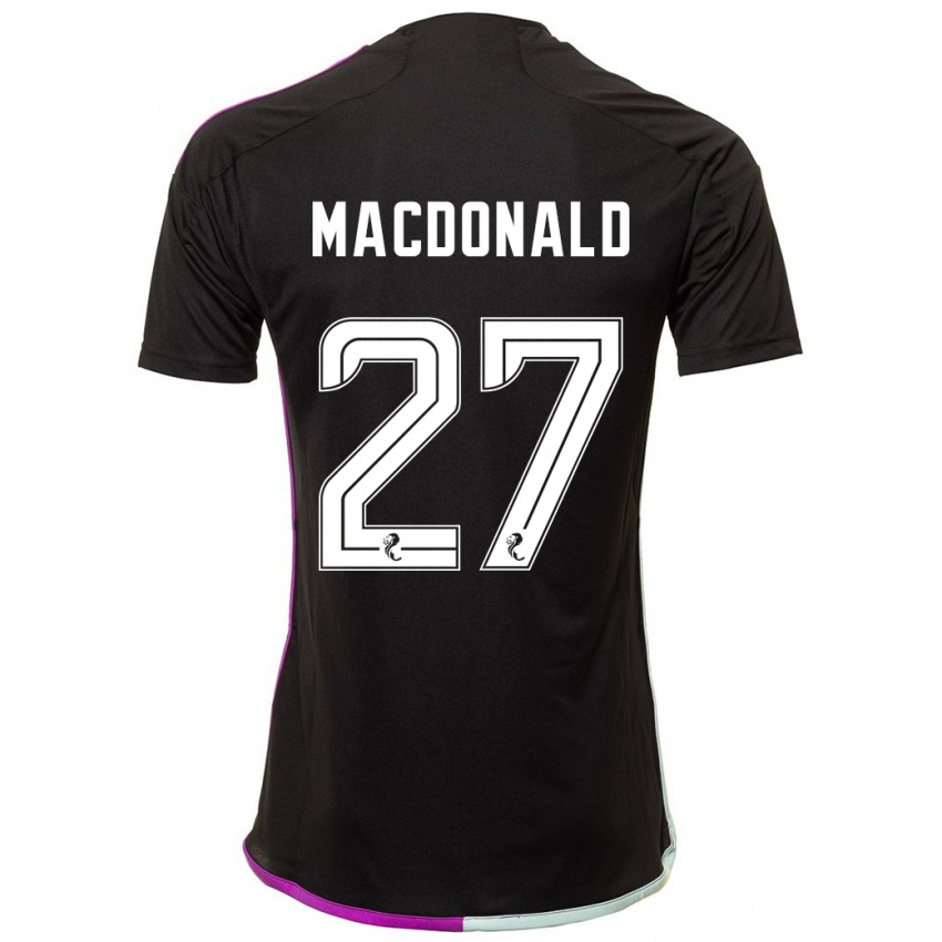 Mænd Angus Macdonald #27 Sort Udebane Spillertrøjer 2023/24 Trøje T-Shirt