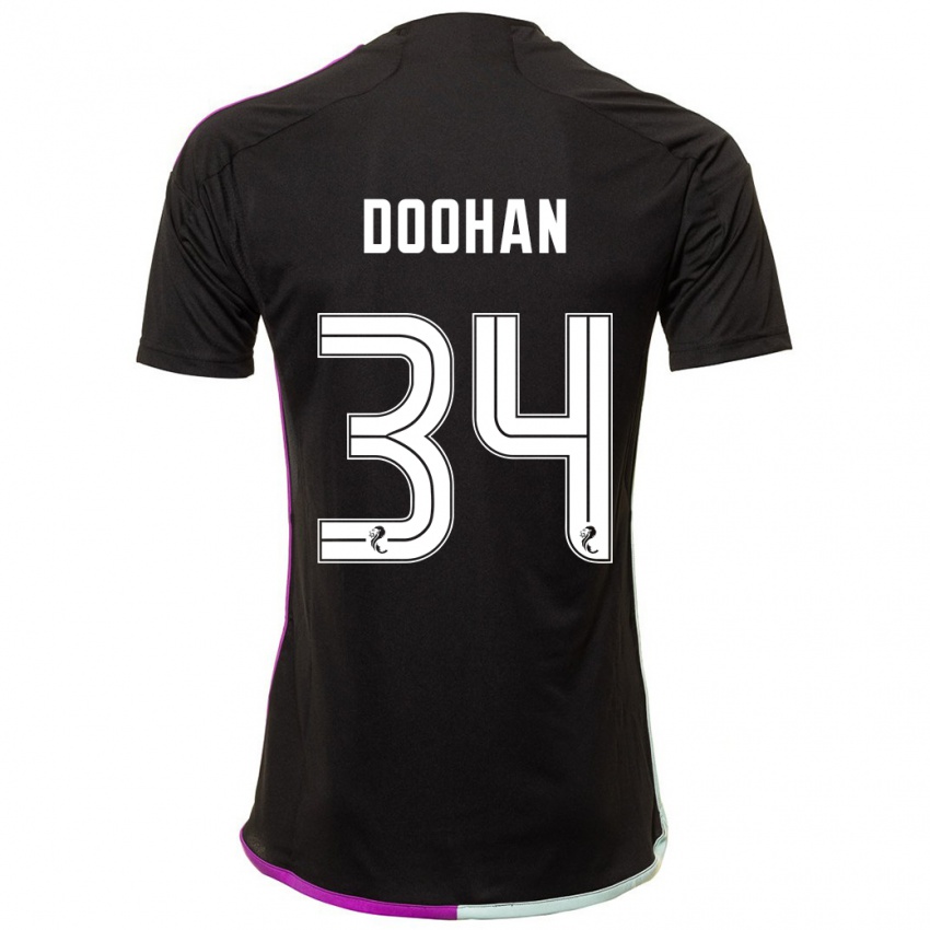 Mænd Ross Doohan #34 Sort Udebane Spillertrøjer 2023/24 Trøje T-Shirt