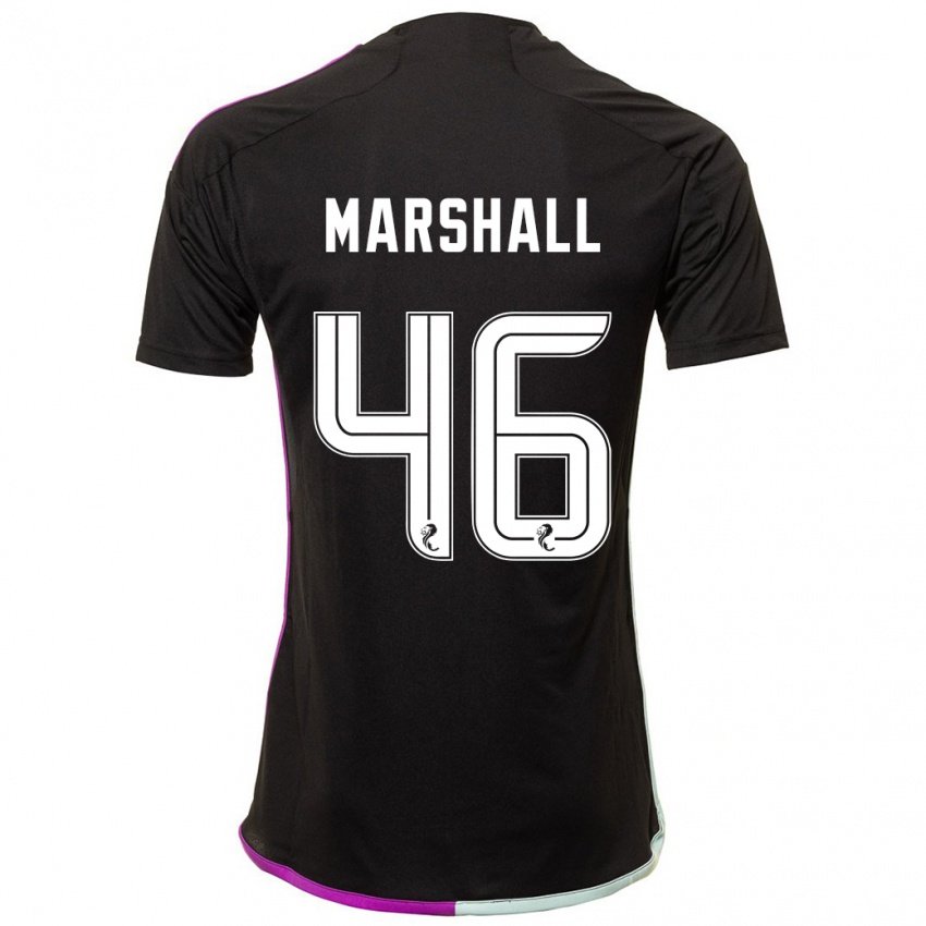 Mænd Findlay Marshall #46 Sort Udebane Spillertrøjer 2023/24 Trøje T-Shirt