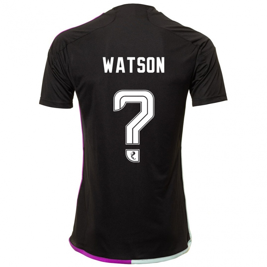 Mænd Kai Watson #0 Sort Udebane Spillertrøjer 2023/24 Trøje T-Shirt